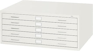 Safco 5-Drawer Steel Flat File Cabinet – 36 x 24 Inch Blueprint & Document Storage