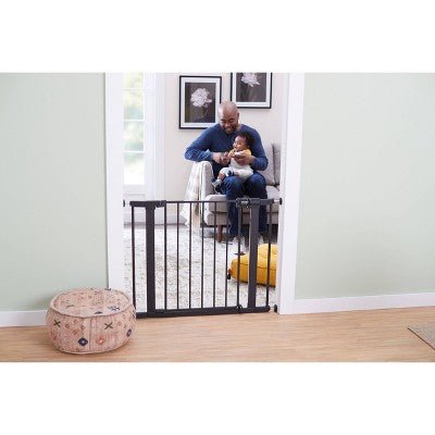 Safety 1st Easy Install Walk Through Baby Gate - Black - with Dimensions (Overall): 29 Inches (L), 28 Inches (H), 1 Inches thick | Sold by Uncle Wiener's Wholesale
