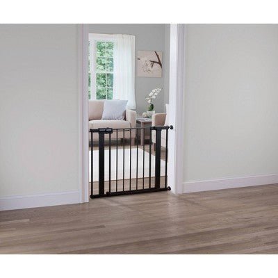 Safety 1st Easy Install Walk Through Baby Gate - Black - with Dimensions (Overall): 29 Inches (L), 28 Inches (H), 1 Inches thick | Sold by Uncle Wiener's Wholesale
