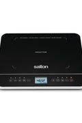 Salton Black Single Burner 7.4 in. Induction Cooktop Hot Plate with Temperature Probe - with Black | Sold by Uncle Wiener's Wholesale