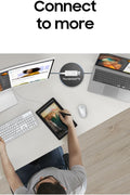 Front view of Samsung 34" ViewFinity Ultra-WQHD Curved Monitor

1000R curve design showing ergonomic immersion

Thunderbolt 4 and USB hub connectivity setup

Side view showing ports and adjustable stand

Productivity setup using ultra-wide Samsung curved monitor