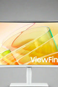 Front view of Samsung 34" ViewFinity Ultra-WQHD Curved Monitor

1000R curve design showing ergonomic immersion

Thunderbolt 4 and USB hub connectivity setup

Side view showing ports and adjustable stand

Productivity setup using ultra-wide Samsung curved monitor