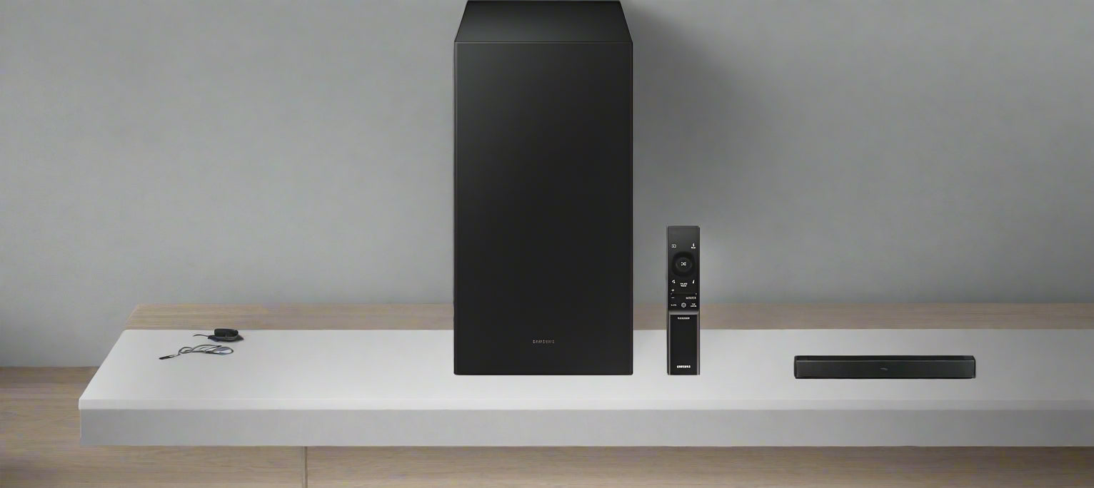 SAMSUNG HW - B650 3.1ch Soundbar w/Dolby 5.1 DTS Virtual:X, Bass Boosted, Built - in Center Speaker, Bluetooth Multi Connection, Voice Enhance & Night Mode, Subwoofer Included, 2022,Black - with Black | Sold by Uncle Wiener's Wholesale