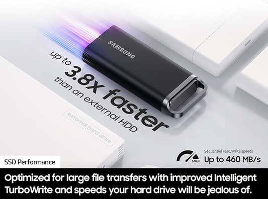 Samsung T5 EVO 2TB Portable External SSD – USB 3.2 Gen 1 Solid State Drive, Up to 460MB/s Read Speed, Compact Storage for PC, Mac & Gaming - Electronics with | Sold by Uncle Wiener's Wholesale