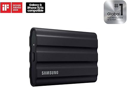 Samsung T7 Shield 1TB Portable SSD – Rugged USB 3.2 Gen2 External Solid State Drive SAMT7SH1TBBLK - with | Sold by Uncle Wiener's Wholesale