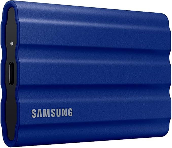 Samsung T7 Shield 1TB/2TB/4TB Portable SSD – Rugged USB 3.2 Gen2 External Solid State Drive SAMT7SH1TBBLK - Furniture with Dark Blue | Sold by Uncle Wiener's Wholesale