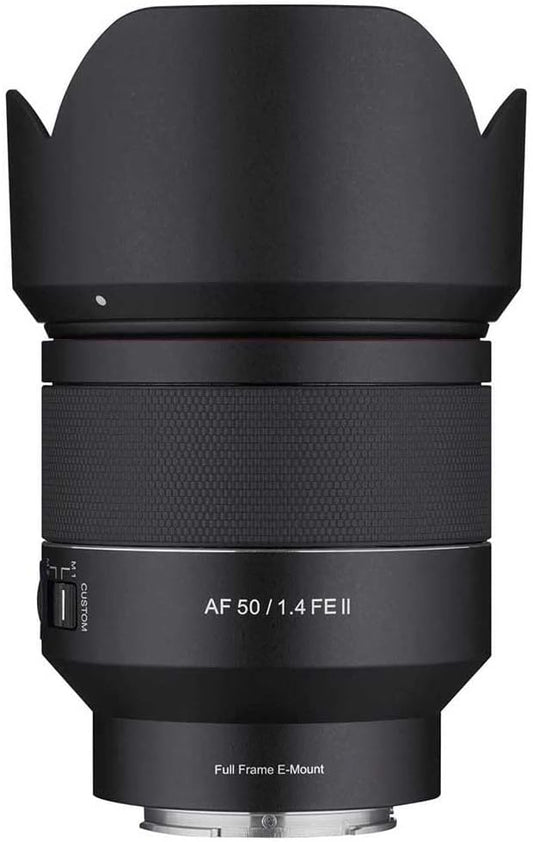 SAMYANG AF 50mm F1.4 II FE Auto Focus Lens for Sony Mirrorless Cameras Full Frame and APS - C - with | Sold by Uncle Wiener's Wholesale