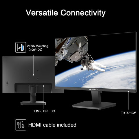 Sansui 27 Inch Monitor, IPS 100Hz Computer Monitor Full HD 1920 x 1080P with HDMI VGA Interface Eye Care Frameless 100 x 100mm VESA (ES - 27X3AL, HDMI Cable Included) - with | Sold by Uncle Wiener's Wholesale