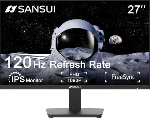 Sansui 27 Inch Monitor, IPS 100Hz Computer Monitor Full HD 1920 x 1080P with HDMI VGA Interface Eye Care Frameless 100 x 100mm VESA (ES - 27X3AL, HDMI Cable Included) - with | Sold by Uncle Wiener's Wholesale