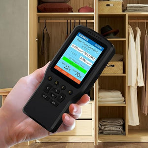 SCULPRIV Indoor Air Quality Monitor – Portable CO2, HCHO, TVOC, Temperature & Humidity Tester with Digital Display