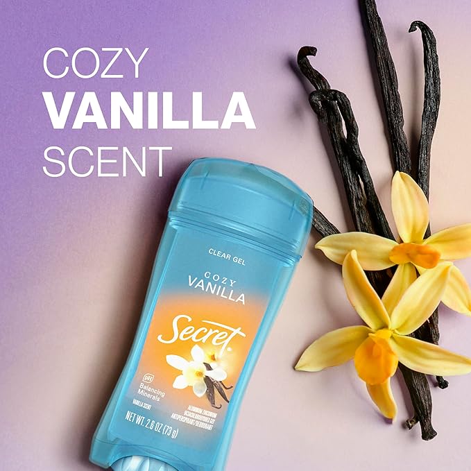 Secret Clear Gel Antiperspirant & Deodorant – Cozy Vanilla, 72-Hour Odour Protection, 73 g - Home products with | Sold by Uncle Wiener's Wholesale