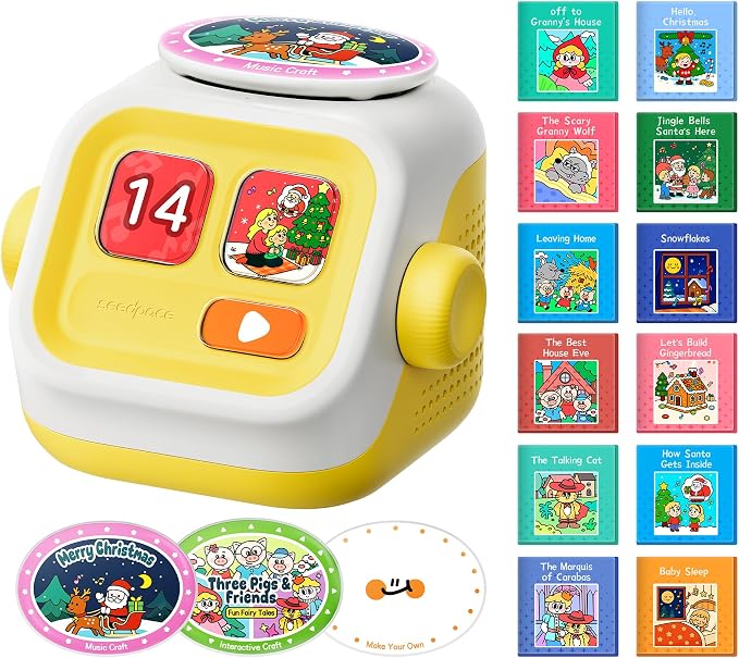 seedpace 4-in-1 Interactive Story Machine & Bluetooth Speaker – Screen-Free Audio Player with Custom Recording Cards - Toys with | Sold by Uncle Wiener's Wholesale