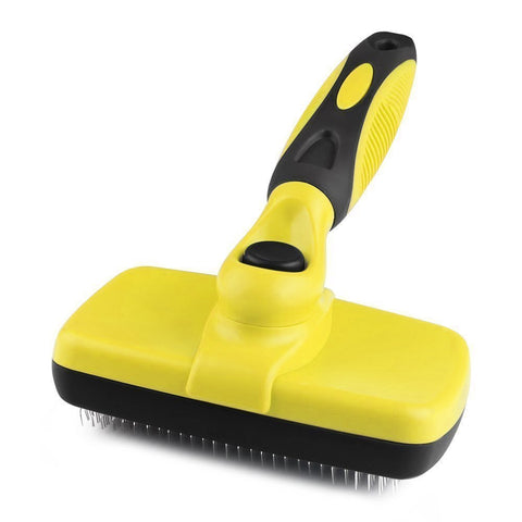 Self - Cleaning Pet Brush – Deshedding Tool for Dogs & Cats | PET035 Slicker Brush - with | Sold by Uncle Wiener's Wholesale