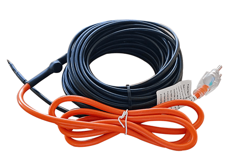 Self - Regulating Pipe Heating Cable with Thermostat – 60 FT & 100 FT Heat Tape, 120V - with 60 FT Pipe | Sold by Uncle Wiener's Wholesale
