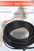 Self - Regulating Pipe Heating Cable with Thermostat – 60 FT & 100 FT Heat Tape, 120V - with 60 FT Pipe | Sold by Uncle Wiener's Wholesale