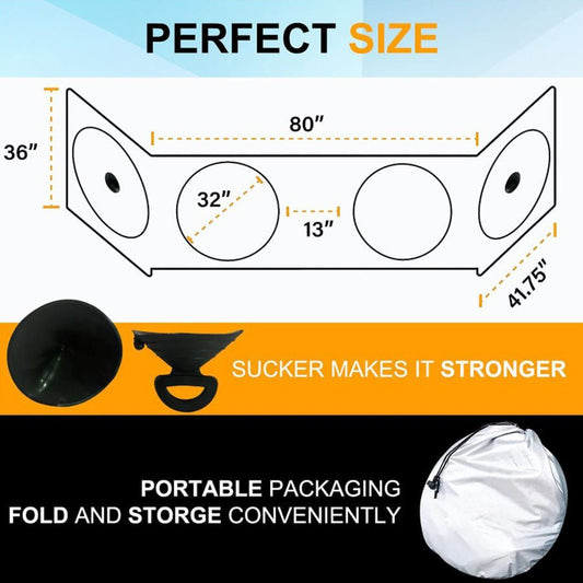 Semi Truck Windshield Sun Shade 420cm Heat Insulated UV Resistant Front Window Cover SS0240 - with | Sold by Uncle Wiener's Wholesale