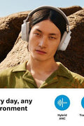Sennheiser Accentum Wireless Bluetooth Headphones with AptX HD & Hybrid Active Noise Cancellation (White) - with | Sold by Uncle Wiener's Wholesale