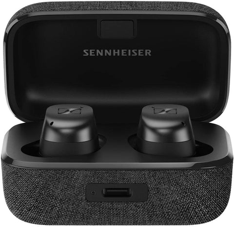 Sennheiser MOMENTUM True Wireless 3 Earbuds - Bluetooth In - Ear Headphones for Music and Calls with Adaptive Noise Cancellation, IPX4, Qi wireless charging and 28 - hour battery life, Graphite - with | Sold by Uncle Wiener's Wholesale