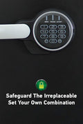 SentrySafe Fireproof and Waterproof Steel Home Safe with Keypad, Floor Safe with Interior Lighting and Shelves, 1.23 Cubic Feet, 17.8 x 16.3 x 19.3 Inches, SFW123FUL - with black | Sold by Uncle Wiener's Wholesale