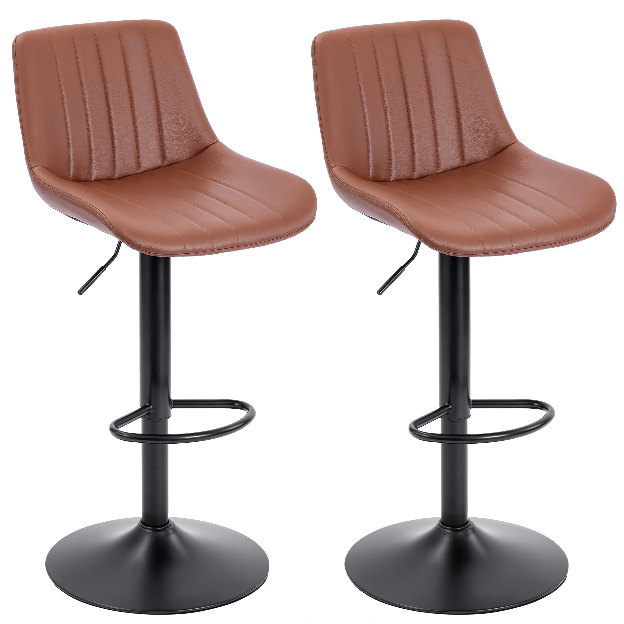 Set of (2) Adjustable Swivel Bar Stools 35