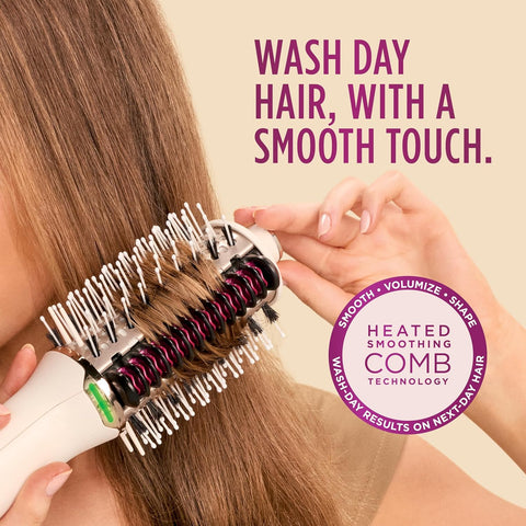 Shark HT202 SmoothStyle Heated Comb + Blow Dryer Brush, Dual Mode, for All Hair Types, Silk - with | Sold by Uncle Wiener's Wholesale
