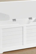 white storage bench with cushion in hallway
shoe bench with hidden storage compartment
cushioned seat chest for entryway organization
white wooden entryway bench with lift-top lid
modern shoe storage bench for bedrooms