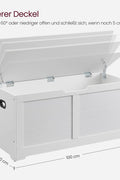 white storage bench with cushion in hallway
shoe bench with hidden storage compartment
cushioned seat chest for entryway organization
white wooden entryway bench with lift-top lid
modern shoe storage bench for bedrooms