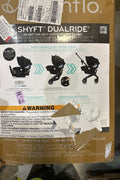 Shyft DualRide infant car seat stroller combo in Beaufort Black with SensorSafe and LockStrong installation