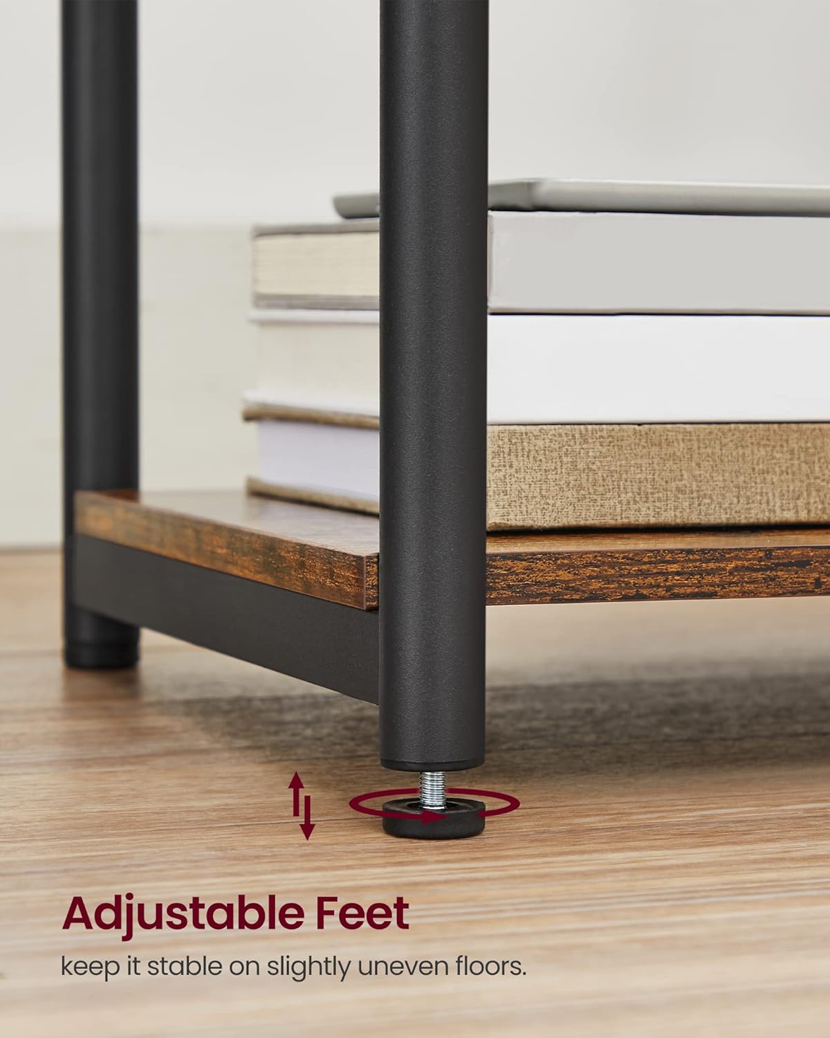 Side Table with Charging Station, 3 Tier End Table with USB Ports, Power Outlets and Storage Shelves for Living Room and Bedroom LET373B01 - with | Sold by Uncle Wiener's Wholesale