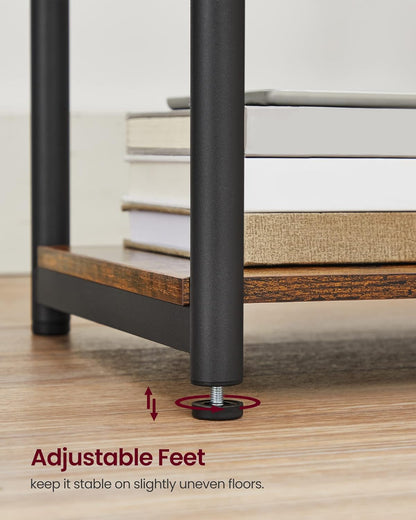 Side Table with Charging Station, 3 Tier End Table with USB Ports, Power Outlets and Storage Shelves for Living Room and Bedroom LET373B01 - with | Sold by Uncle Wiener's Wholesale