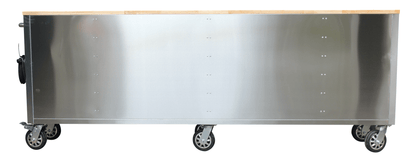 Siebel 8 FT Stainless Steel 24 - Drawer Tool Bench with Power & USB – Model P9624S - with | Sold by Uncle Wiener's Wholesale
