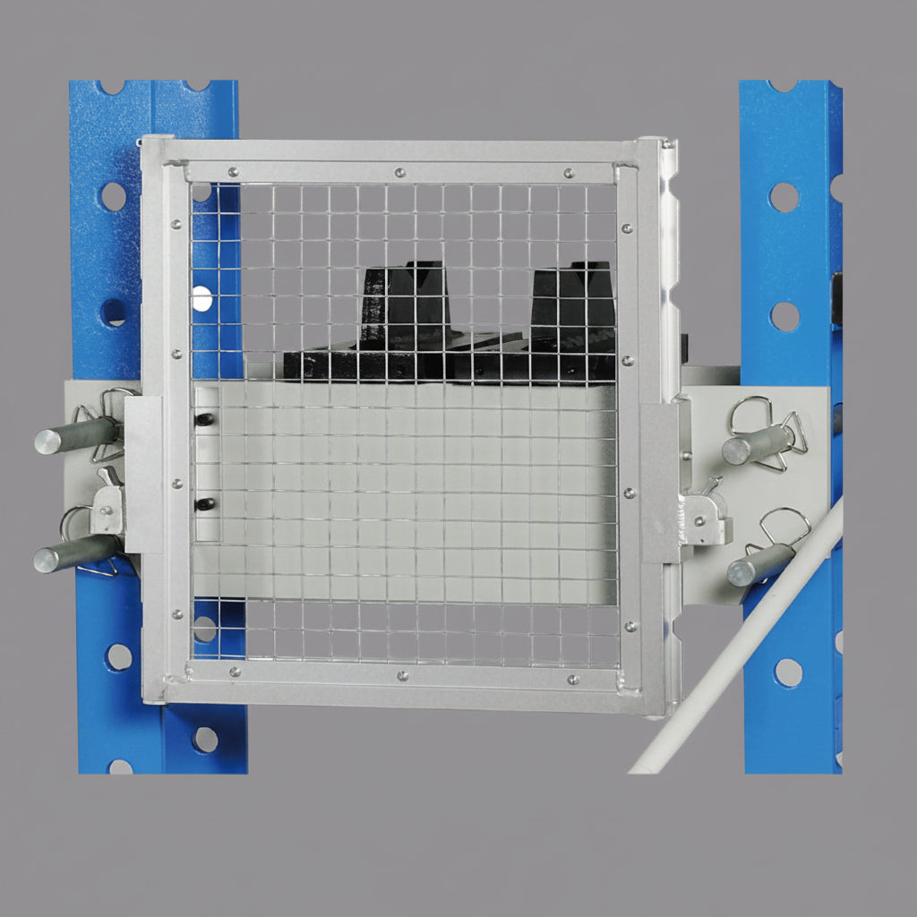 Protective mesh and adjustable bed surface of industrial hydraulic shop press