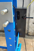SIEBEL air and hydraulic press securely packaged for industrial delivery