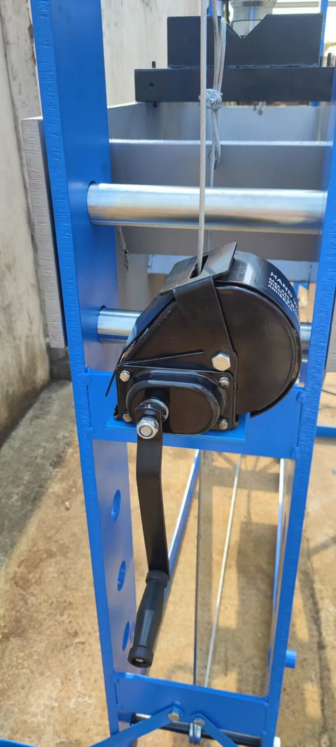 SIEBEL hydraulic shop press lateral head adjuster for off-center operations