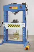 Heavy-duty SIEBEL hydraulic shop press with dual air and hydraulic operation