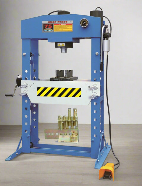 Heavy-duty SIEBEL hydraulic shop press with dual air and hydraulic operation