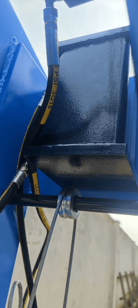 Close-up of foot pedal for air hydraulic operation of SIEBEL shop press