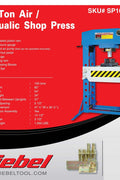 SIEBEL air and hydraulic shop press specification and feature sheet