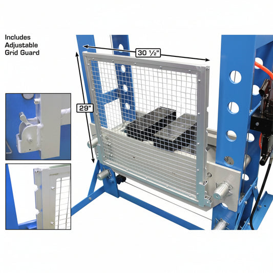 Adjustable 6-position bed height frame of heavy-duty shop press