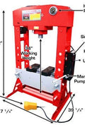Schematic diagram of alternative SIEBEL air and hydraulic shop press model