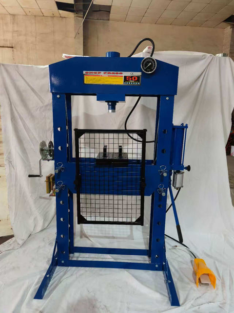 SIEBEL Air & Hydraulic Shop Press | Heavy - Duty Industrial Machine - Hydraulic Shop Presses with 50 Ton SP50AH01 | Sold by Uncle Wiener's Wholesale