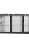 Sieble 72″ Glass Door Back Bar Cooler – Stainless Steel Top, LED Lighting, Holds 3 Kegs, 24″ Depth, Commercial Beverage Refrigerator - with | Sold by Uncle Wiener's Wholesale