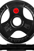 Signature Fitness Olympic 2 - Inch Cast Iron Plate Weight Plate for Strength Training and Weightlifting, Style 4, 25LB Pair - with 25LB Pair | Sold by Uncle Wiener's Wholesale