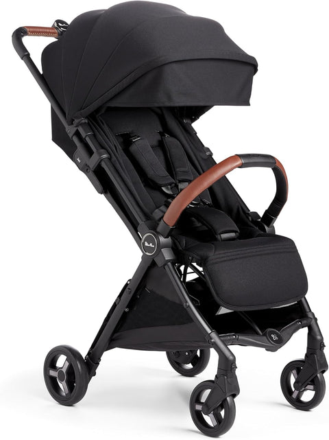 Silver Cross | Jet 3 Compact Pushchair | Travel Stroller | Foldable & Lightweight Stroller/Travel System | Cabin Size | Car Seat Compatible | Newborns - 3 - 4yrs | Black - with | Sold by Uncle Wiener's Wholesale
