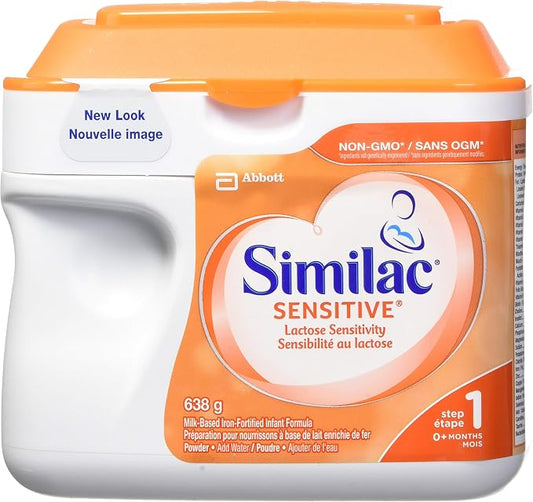 Similac Sensitive Step 1 Baby Formula Powder – 638g Non-GMO, Iron-Fortified Infant Formula for Lactose Sensitivity, Ages 0+ Months - Snack with | Sold by Uncle Wiener's Wholesale