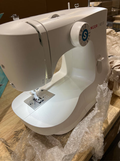SINGER M2100 Lightweight & Compact Sewing Machine With 63 Stitch Applications, LED Light & Easy 4 - step Buttonhole | Ideal for Mending and Sewing - with | Sold by Uncle Wiener's Wholesale