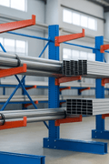 Single & Double - Sided Cantilever Rack | Heavy - Duty Racking – 3300 lbs Capacity - with SINGLE SIDED 3300 LBS CANTILEVER RACK | Sold by Uncle Wiener's Wholesale