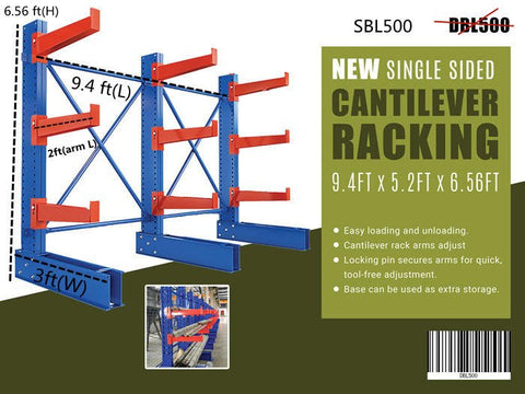 Single & Double - Sided Cantilever Rack | Heavy - Duty Racking – 3300 lbs Capacity - with DUAL SIDED CANTILEVER RACK | Sold by Uncle Wiener's Wholesale