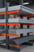 Single & Double - Sided Cantilever Rack | Heavy - Duty Racking – 3300 lbs Capacity - with SINGLE SIDED 3300 LBS CANTILEVER RACK | Sold by Uncle Wiener's Wholesale