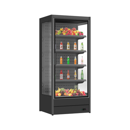 Single Glass Door Beverage Display Cooler | Commercial Merchandiser Fridge for Drinks & Produce C6BF - with | Sold by Uncle Wiener's Wholesale
